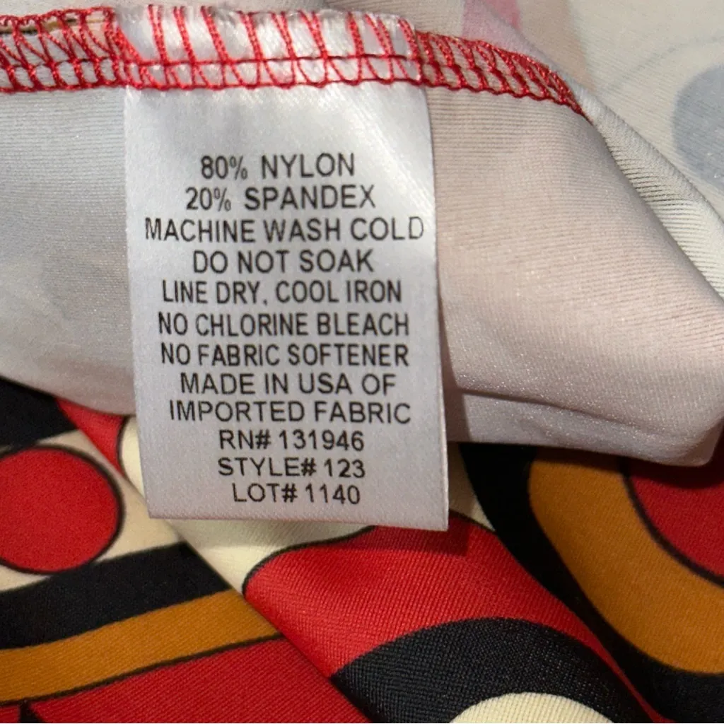 Jude Connally Women’s Size S Orange Red Geo Abstract Print Sheath Dress - Image 7