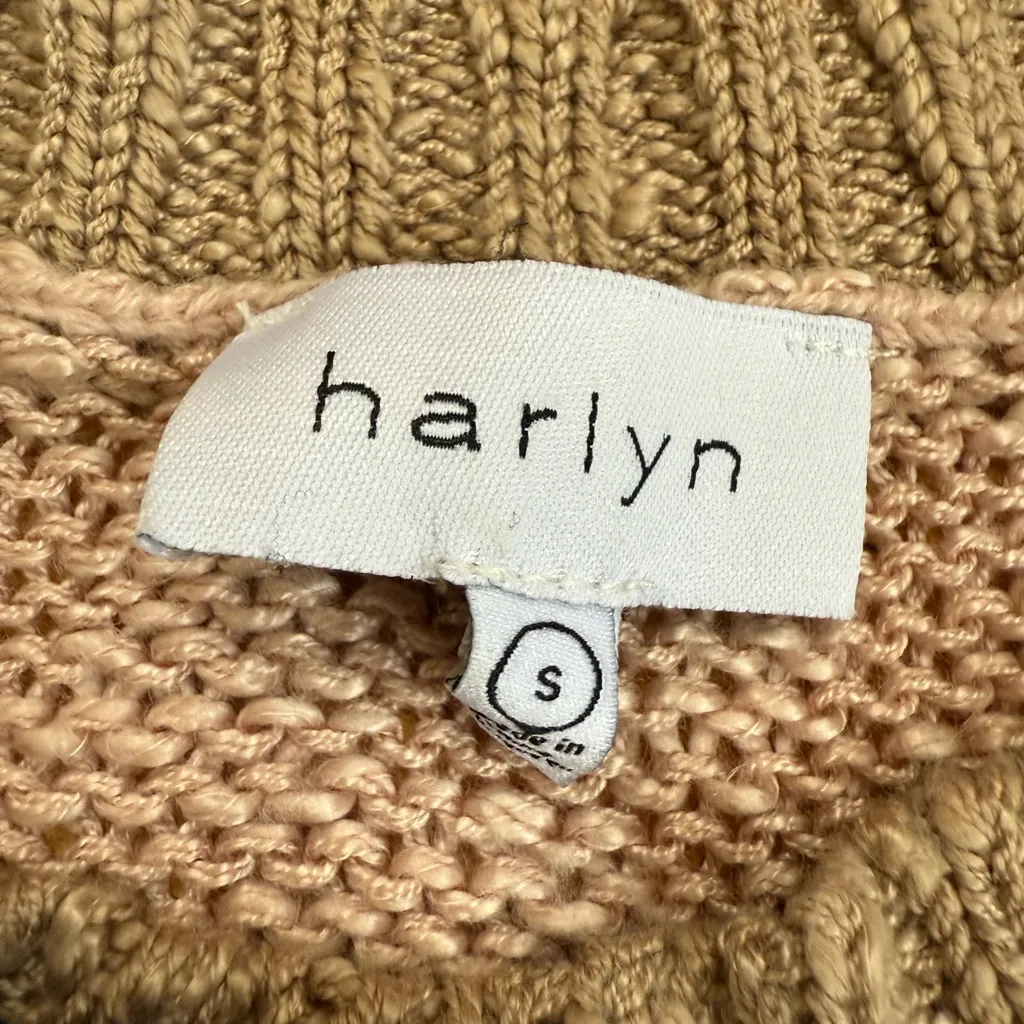 HARLYN Anthropologie Stitched & Striped Pullover Sweater Boho Festival Knit S - Image 6