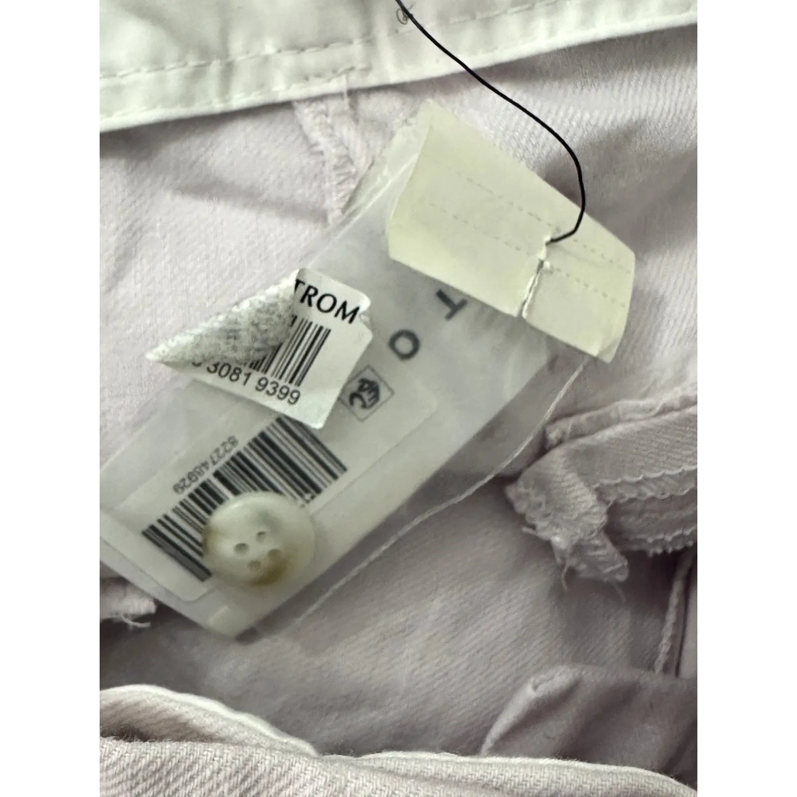 Topshop Women's Light Purple Tapered Belted Trousers Linen Blend 4 NWT - Image 8