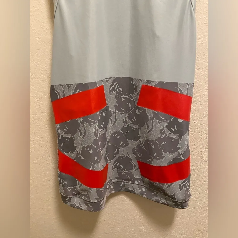 Adidas by Stella McCartney Tech Fit Grey & Red Floral Active Tank Size M Gray Size M - Image 5