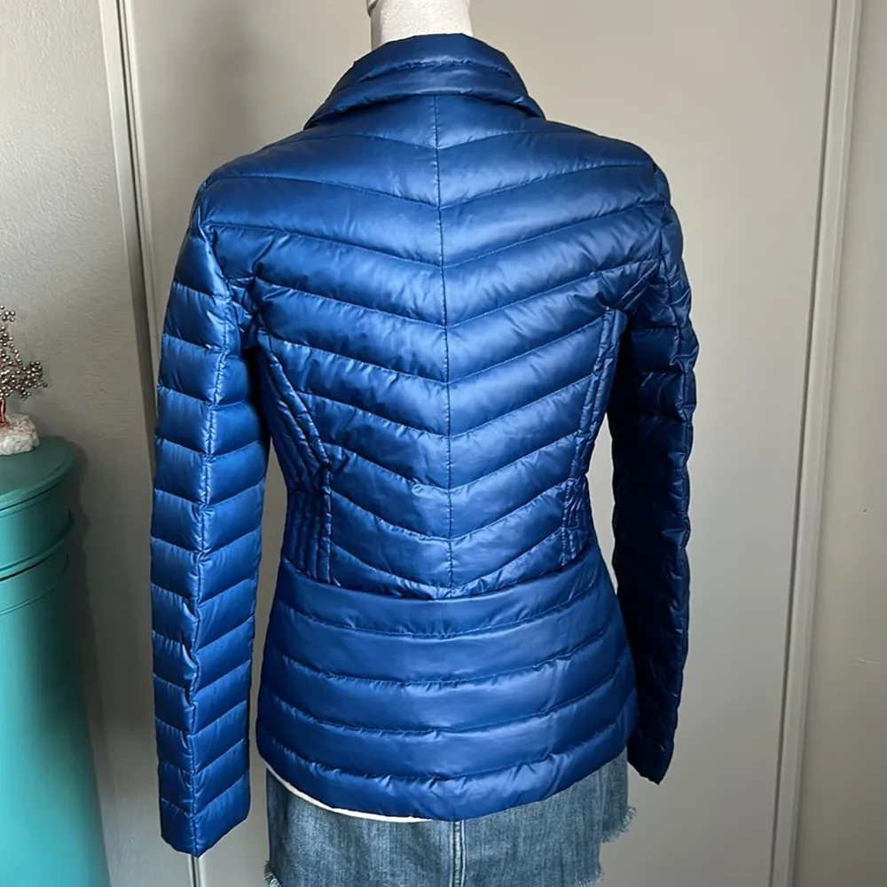 Kenneth Cole Reaction Blue Full Zip Closure Down filled Puffer Coat Jacket - Image 4