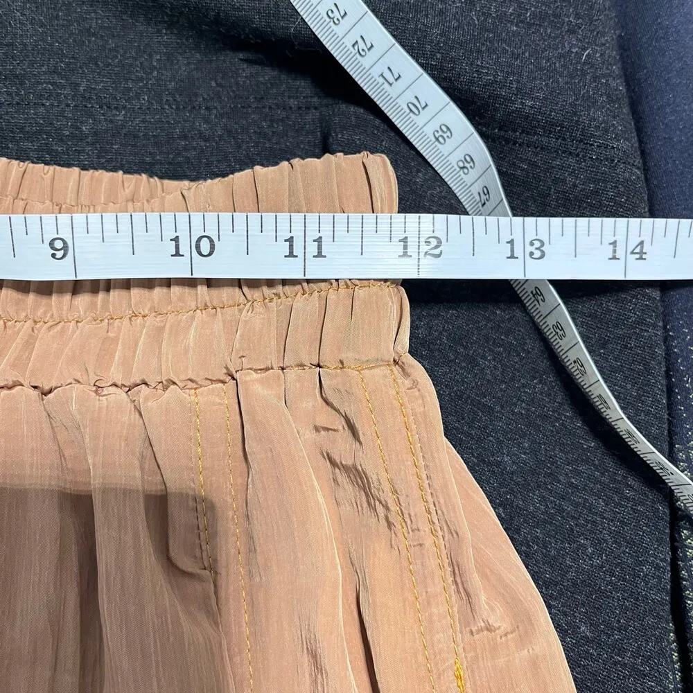 MISA Los Angles Lightweight Joggers Size XS Brown Crinkle Texture Windbreaker - Image 3