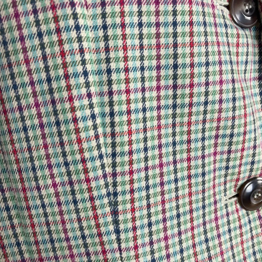 Vintage Plaid Blazer 90s Women Patch Pockets Liz Sport Button - Image 11