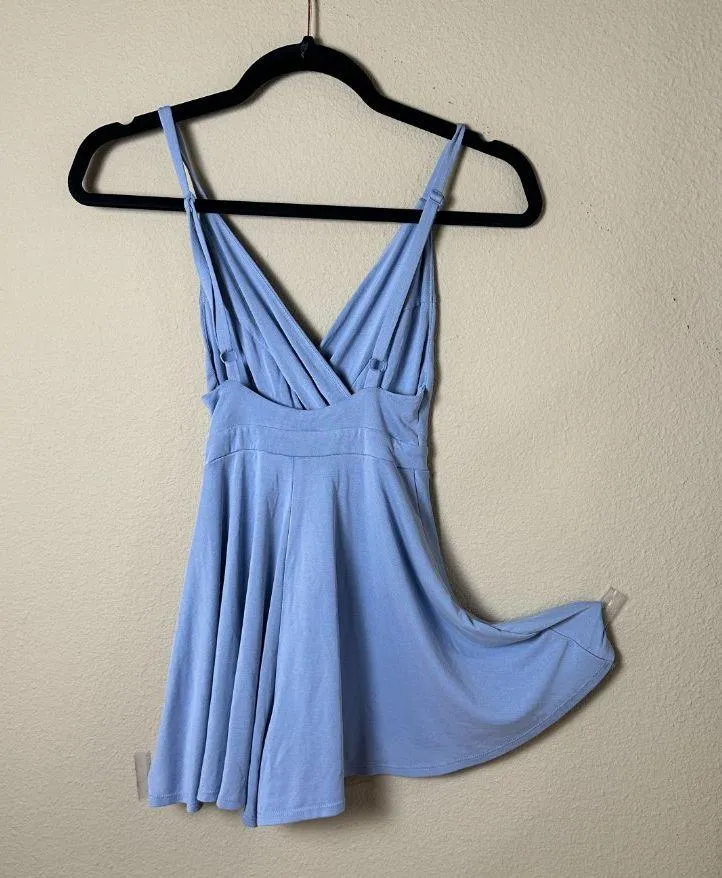 Urban Outfitters Kimchi Blue Wrap Front Romper Size XS Light Blue - Image 7