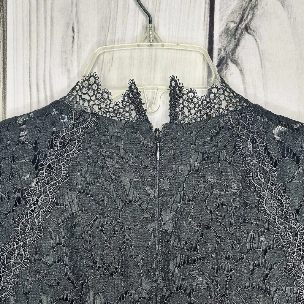 Antonio Melani Womens Jumpsuit Full Lace Round Neck Shortsleeve Black Sz 6 - Image 10