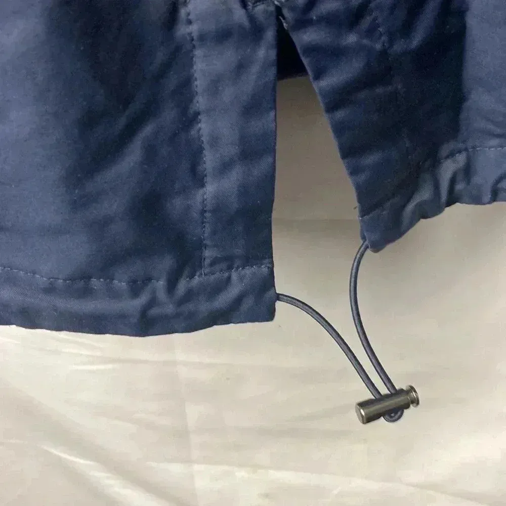 JONES NEW YORK SIGNATURE WO SIZE MEDIUM NAVY JACKET ZIP BUTTON CLOSURE POCKETS - Image 12