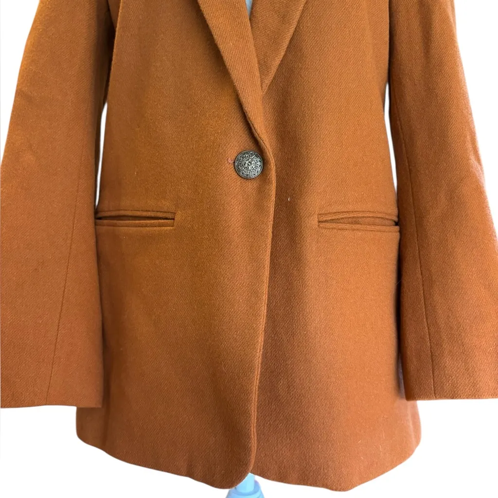 David Benjamin Vintage Wool Blazer Jacket Women’s Size 8 Burnt Orange - Image 5
