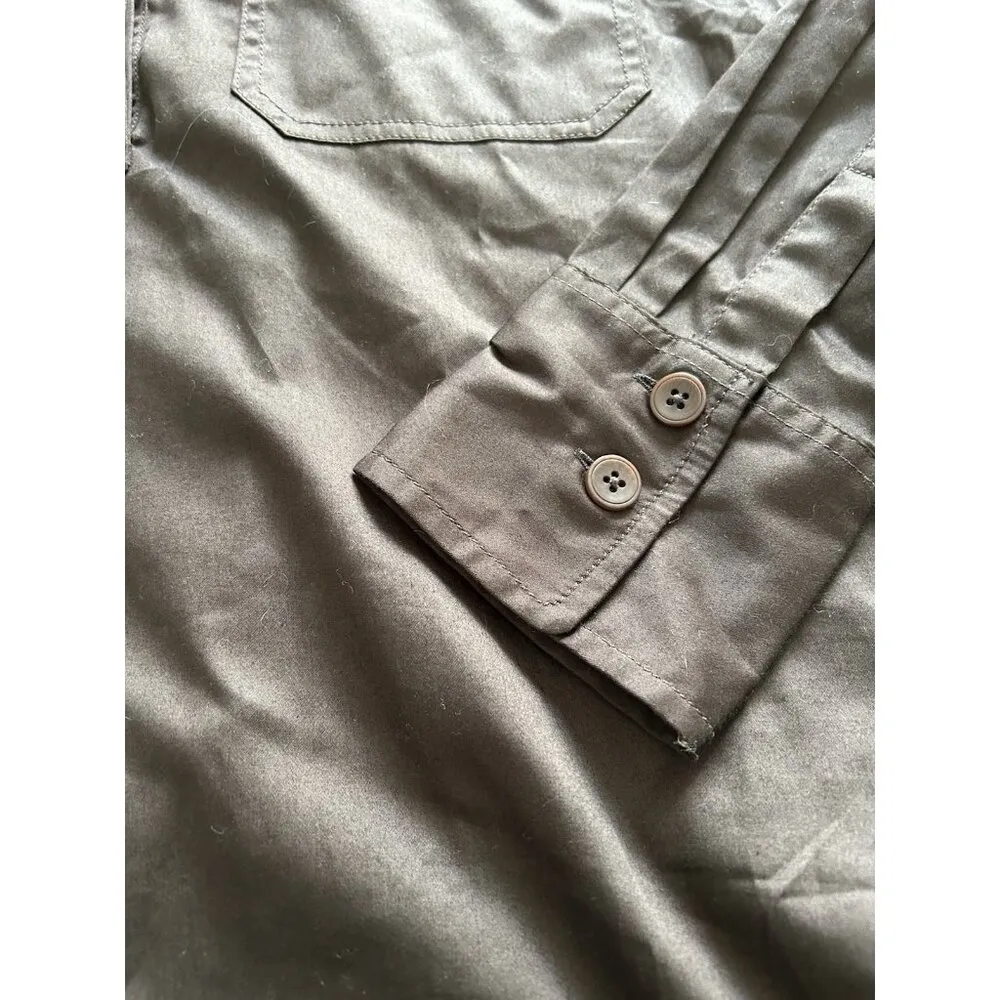 Madewell $88 Utility Stretch Slim Long Sleeve Shirt Top Dark Carob Sz S NS410 - Image 12