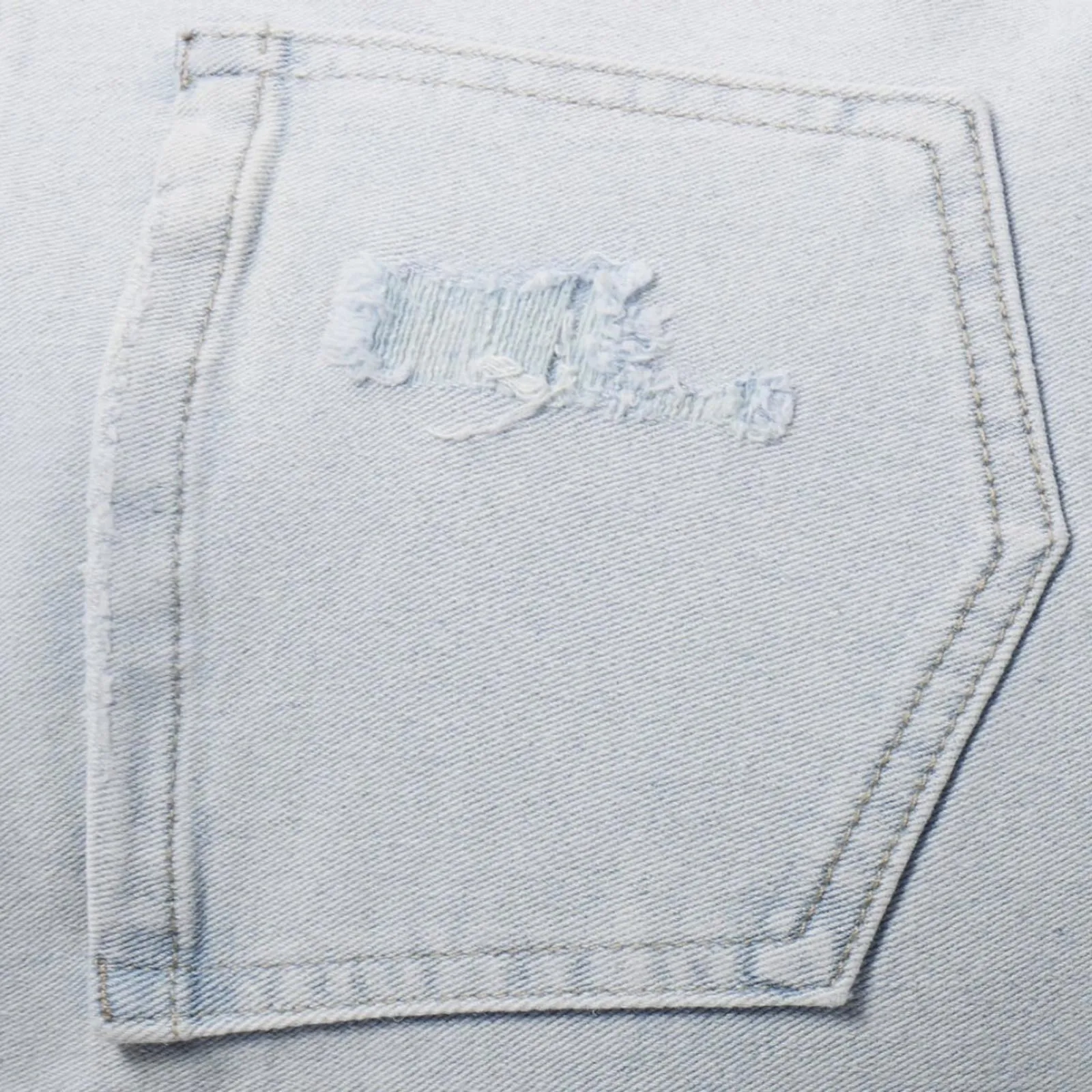 PTCL Sydne Ripped High Waist Stretch Denim Shorts Light Wash NWT Size 25 Blue - Image 8