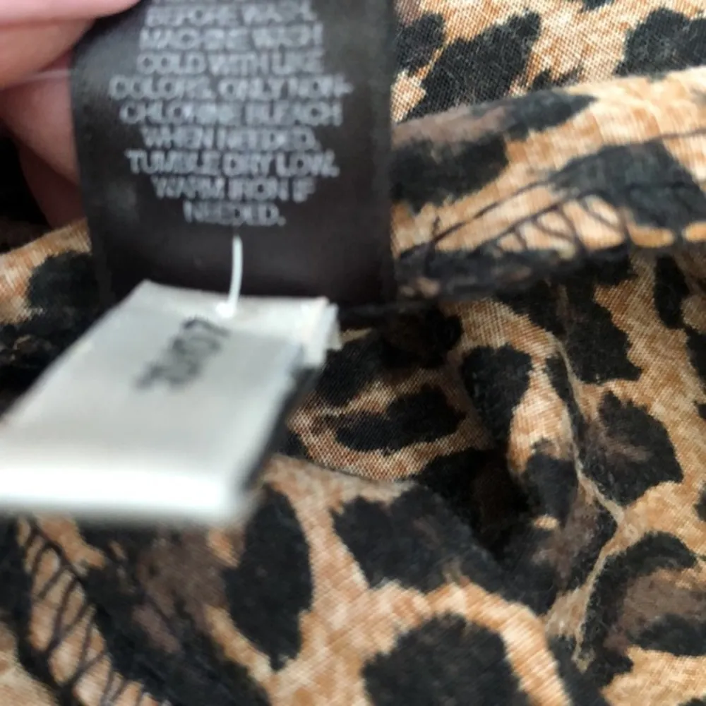 EXPRESS DESIGN STUDIO LEOPARD CHEETAH ANIMAL PRINT BUTTON UP COLLARED DRESS 0 - Image 11