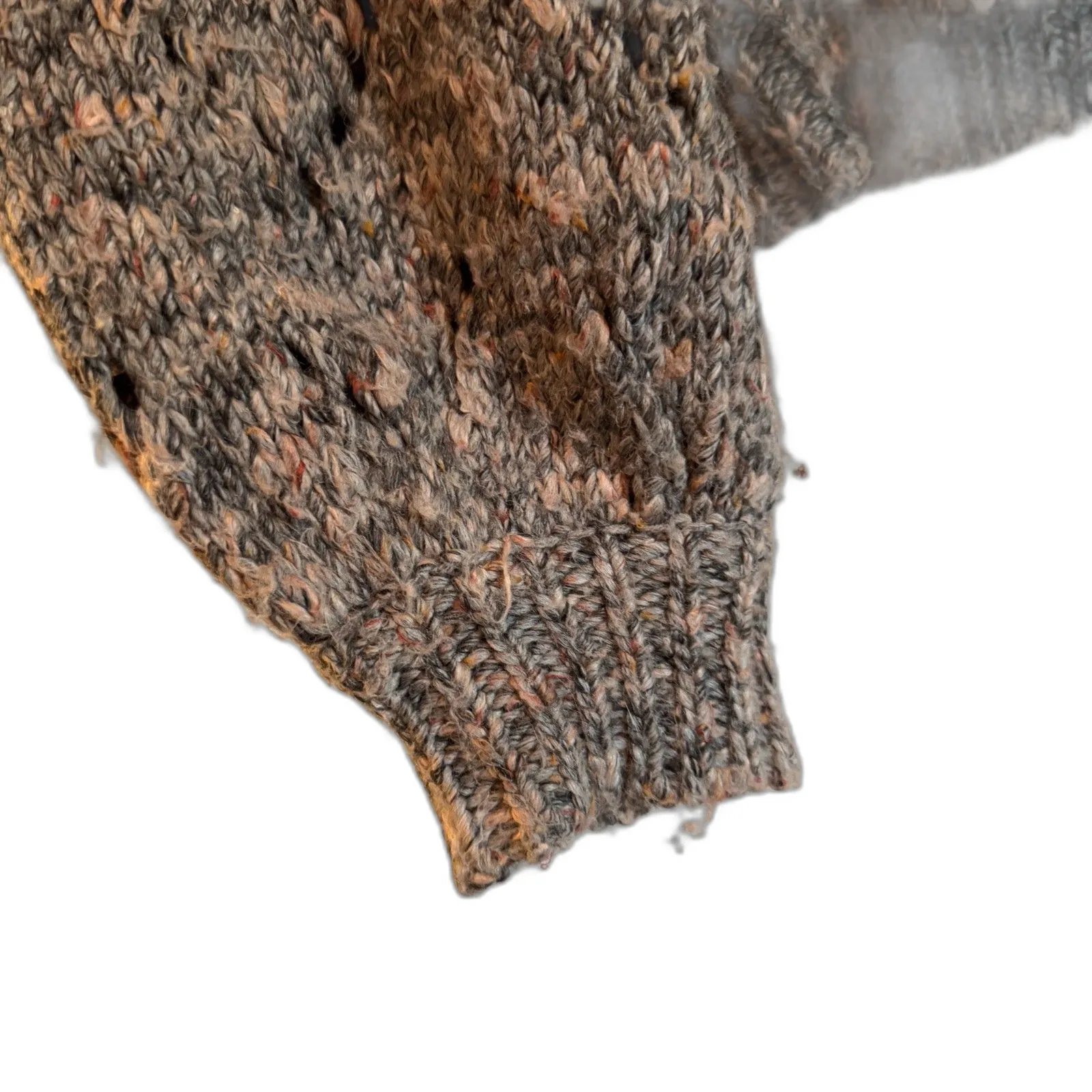 Madewell | Pointelle Bubble Sleeve Pullover Sweater Wool Blend Size Small - Image 3