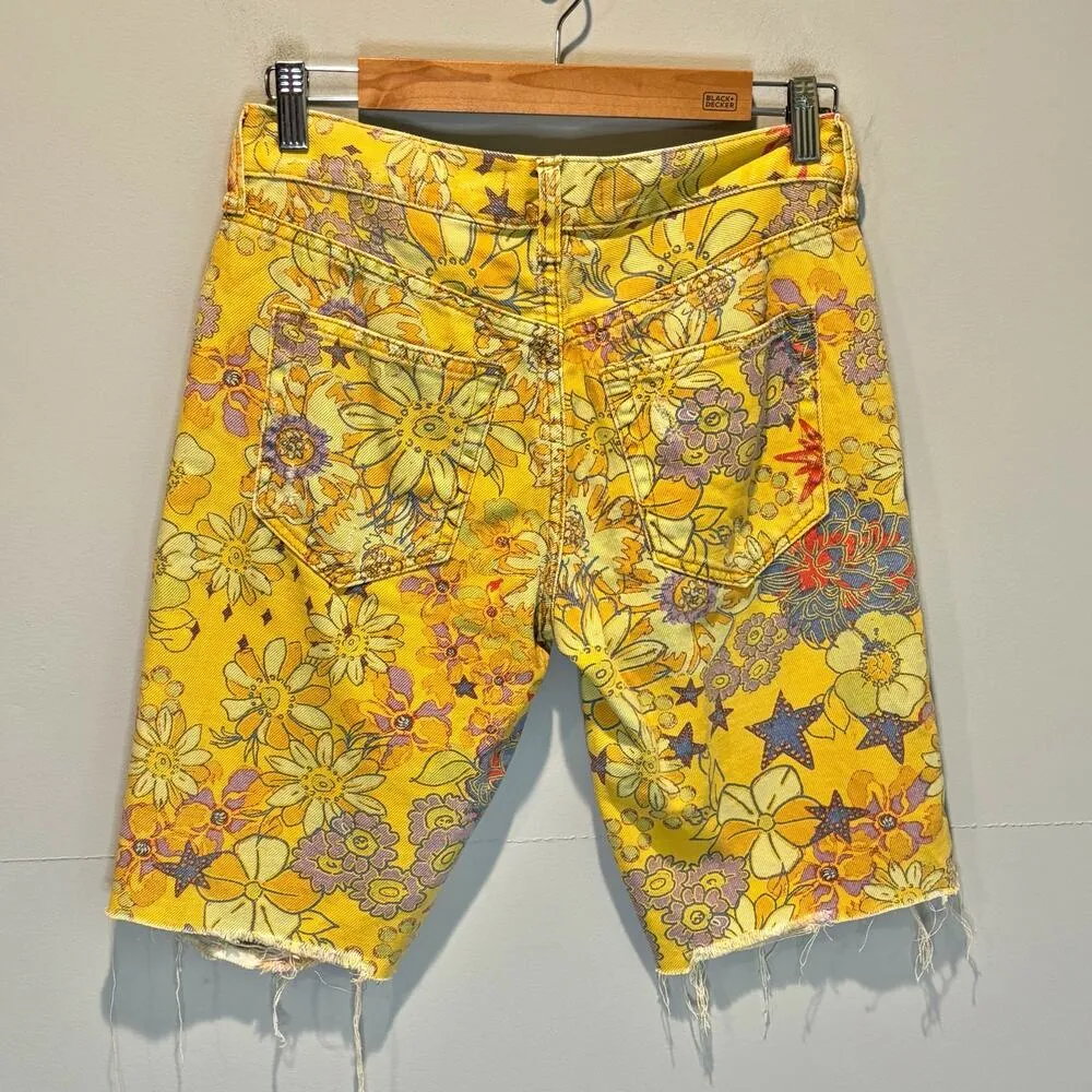 We the Free Alani Printed Ripped Bermuda Shorts - size 25 - Image 4
