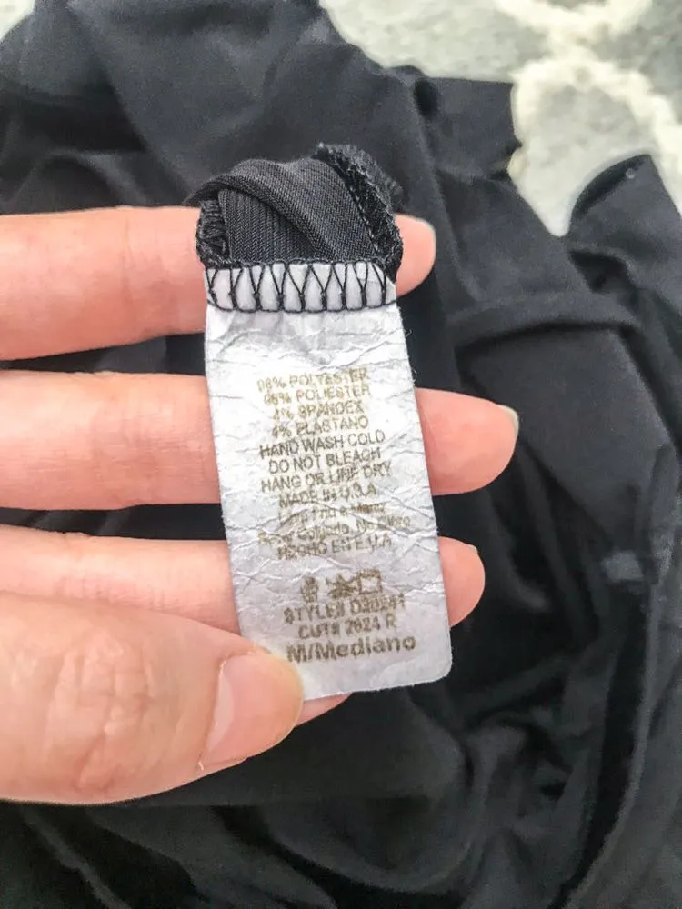 Black Slinky Strappy Plunge Midi Dress - Image 9