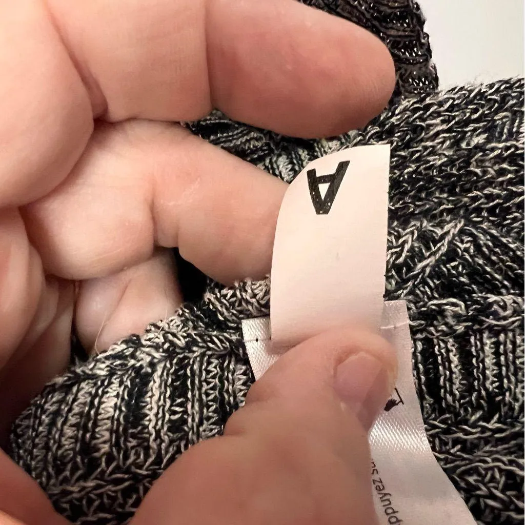 Eileen Fisher Gray Silk Linen Knit Cross Body Surplice Wrap Sweater Size XL - Image 8