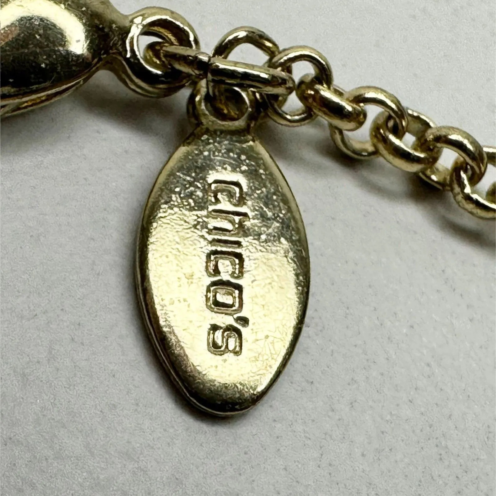 Chicos Gold Tone Rhinestone Studded Collar Statement Necklace 20" ✨ - Image 6