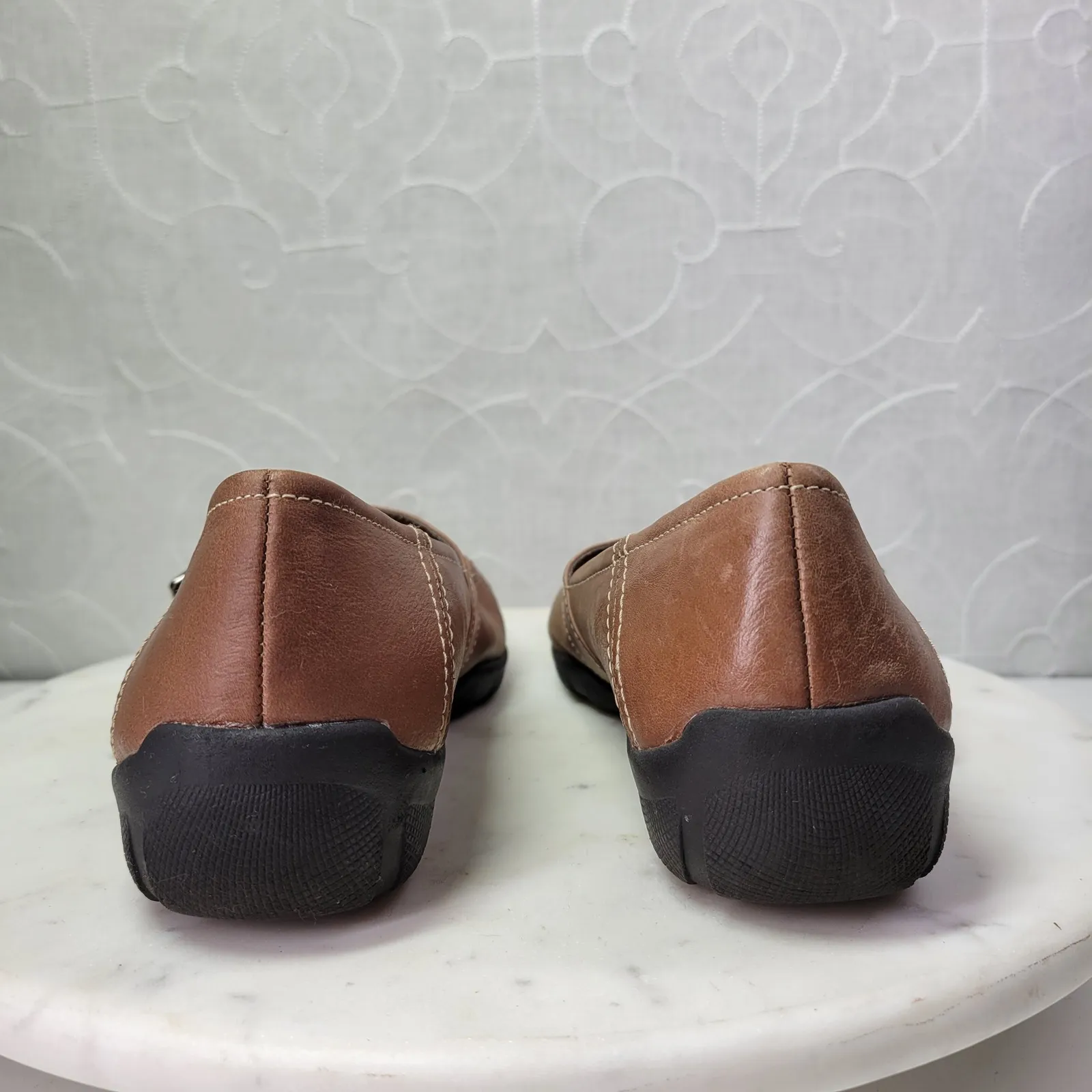 Natural Soul Naturalizer Leather Mary Jane Flats Womens 8 Brown Buckle Strap - Image 10