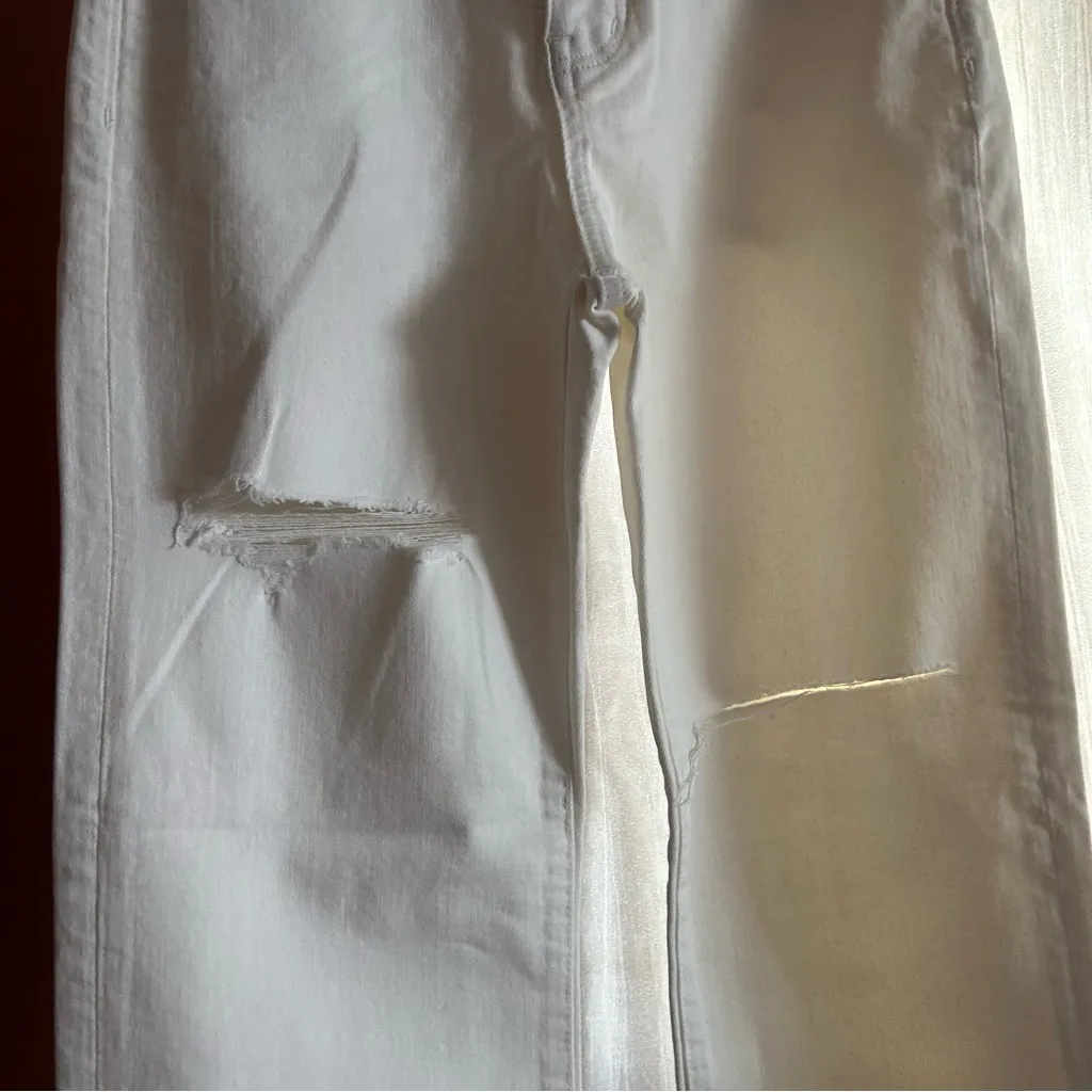 Madewell The Petite '90s‎ Straight Jean High Rise Tile White NWT Size 26P - Image 4