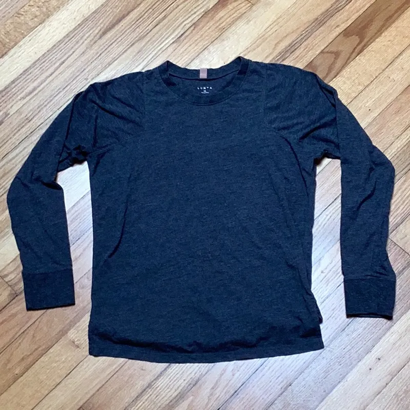 Lunya Restore Long Sleeve Crew size xsmall Gray - Image 2