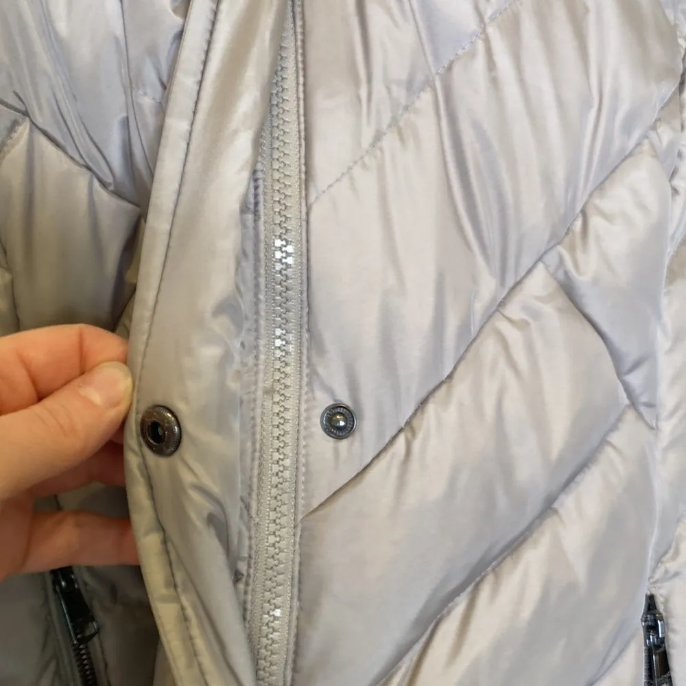 London Fog Collection Parka Hooded Zipper Snaps Puffer Jacket Down Sz PXL - Image 5