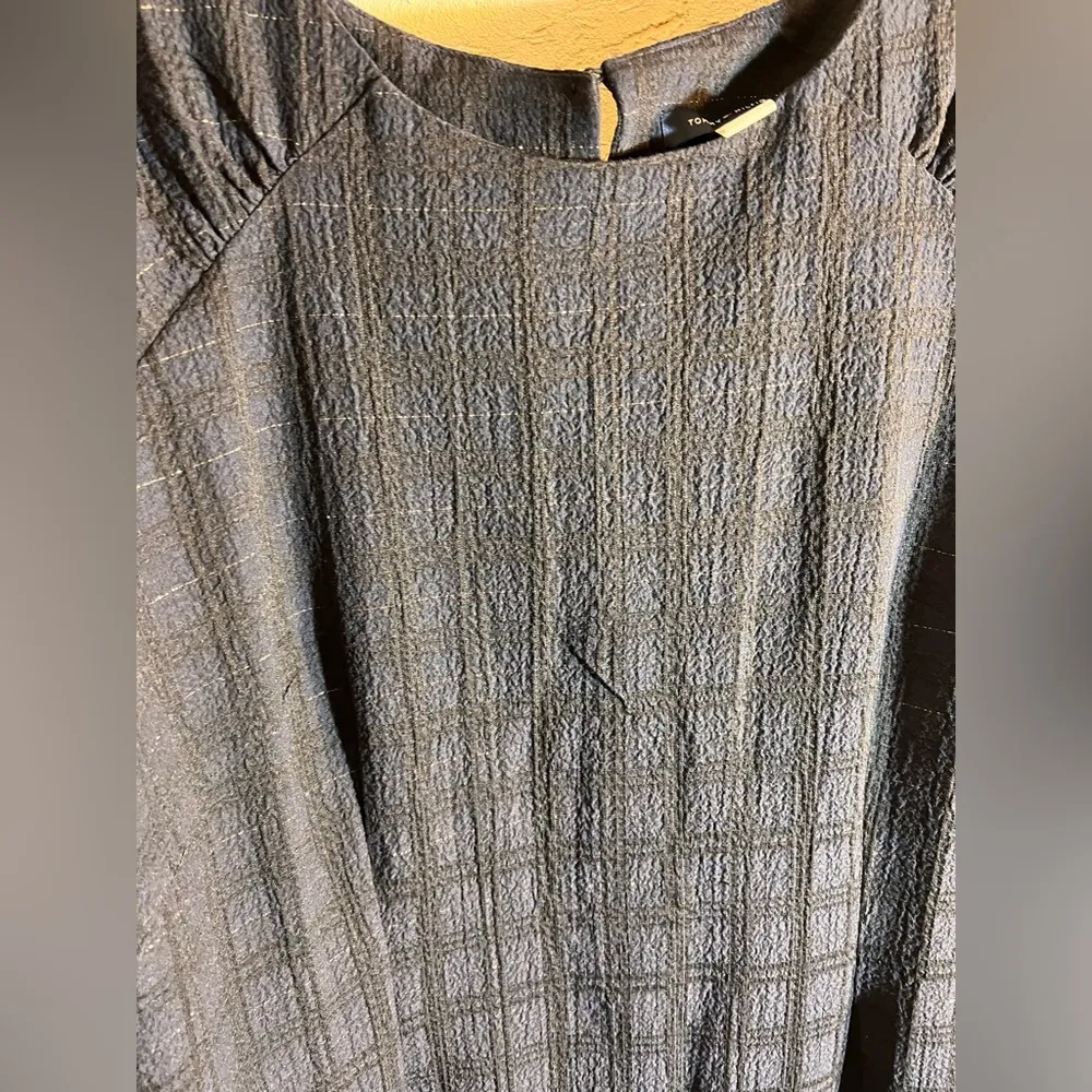 Tommy Hilfiger Textured Navy Black Plaid Dress
Career workwear evening cocktail - Image 4