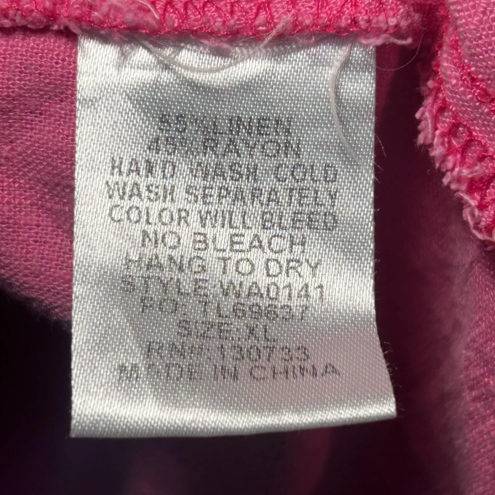 Umgee Plus Pink Bleach Tie Dye Frayed Hem Tunic Top / Swim Cover - Image 4