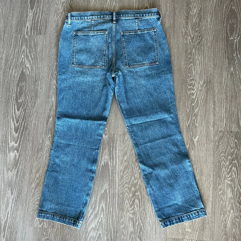 J Crew Factory Jeans Womens Size 27 Cropped Blue BT039 Patch Pocket - Image 3