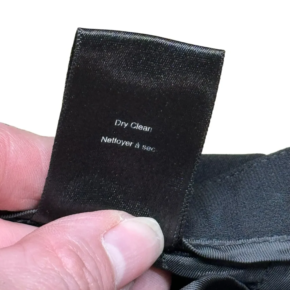 Aritzia Babaton Black Elton Pants Cropped Ankle Zip Size 0 Office Career Job - Image 12