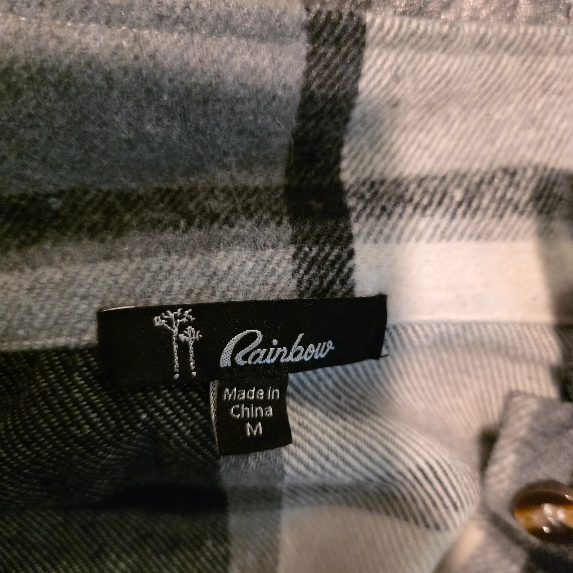 Rainbow Checkered Flannel Cropped Shirt - Image 2