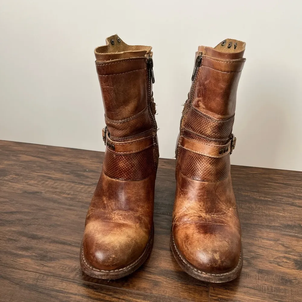 Bed Stu Cobbler Bench Made Rowdy Distressed Leather Rustic Boots Size 6 - Image 4