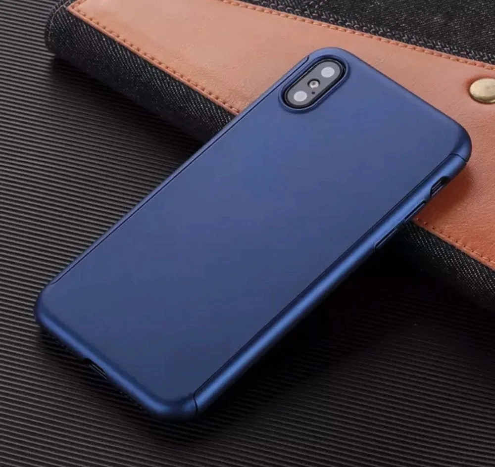 iPhone XS & X 360 Shockproof Case Navy Blue - Image 5