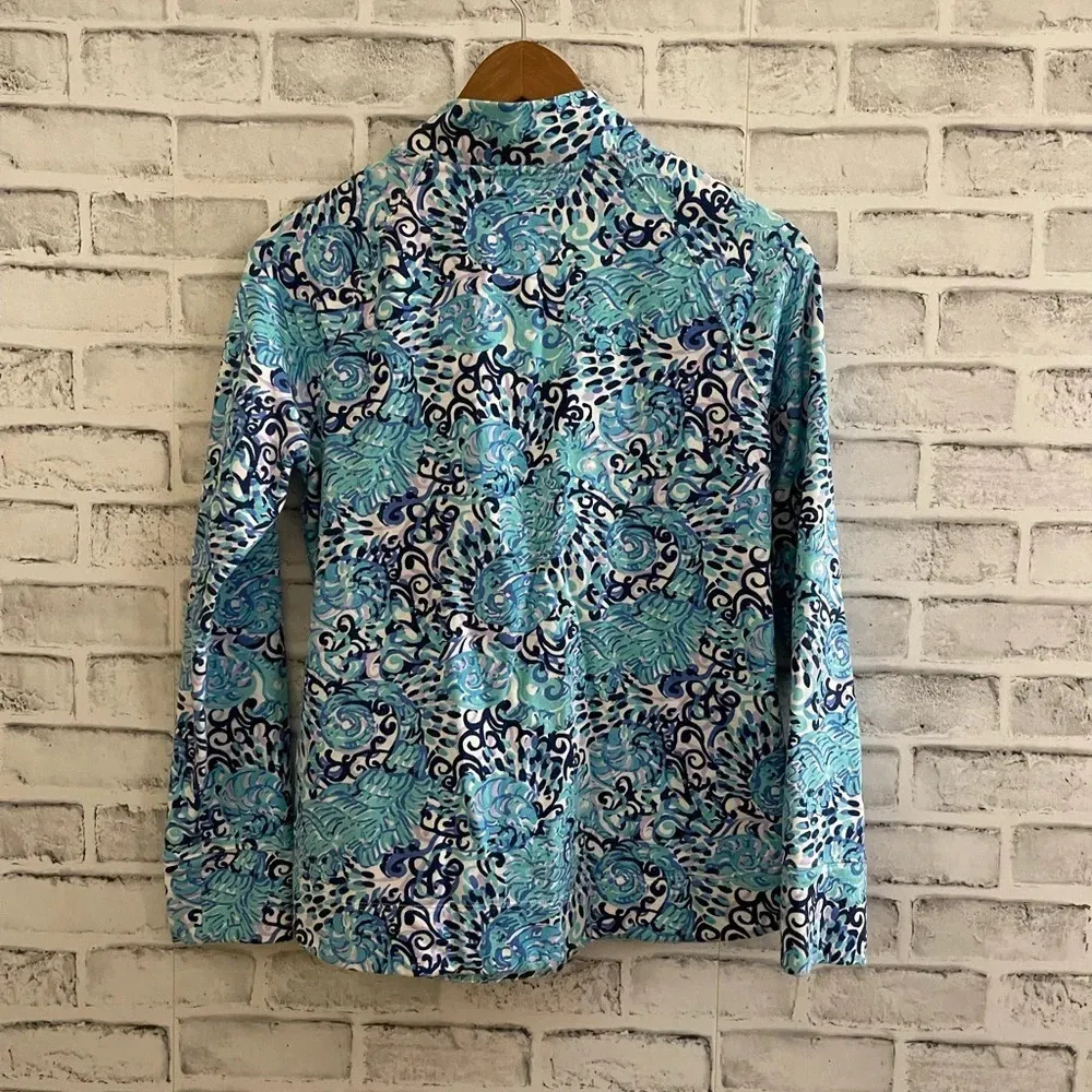 Lilly Pulitzer Spritz Janie Popover 1/2 lace zip pullover Small - Image 2