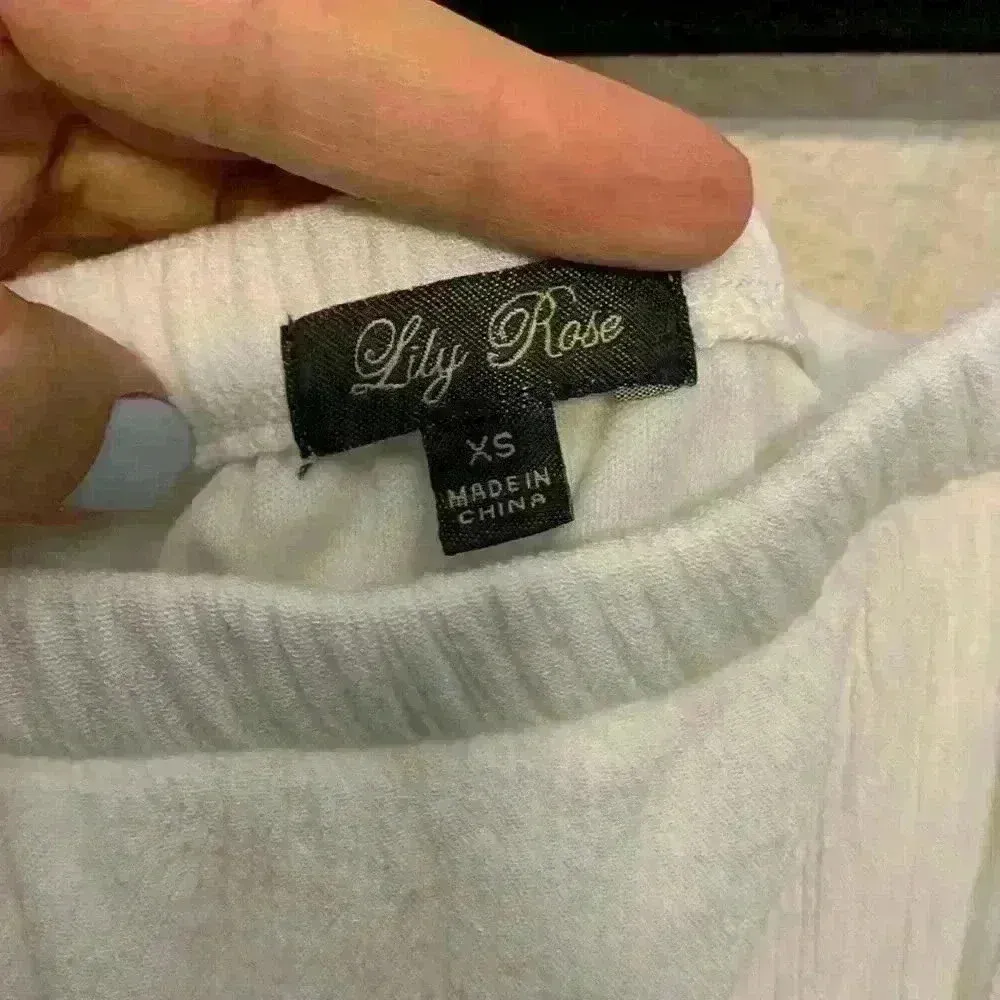 Lily Rose white maxi strapless dress sz XS beach resort vacation crochet bridal - Image 9