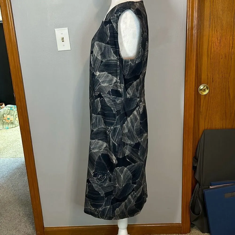 HUGO BOSS‎ Dokysina Dress Abstract Floral Knee Length Sleeveless Size 12 BIN Q - Image 4
