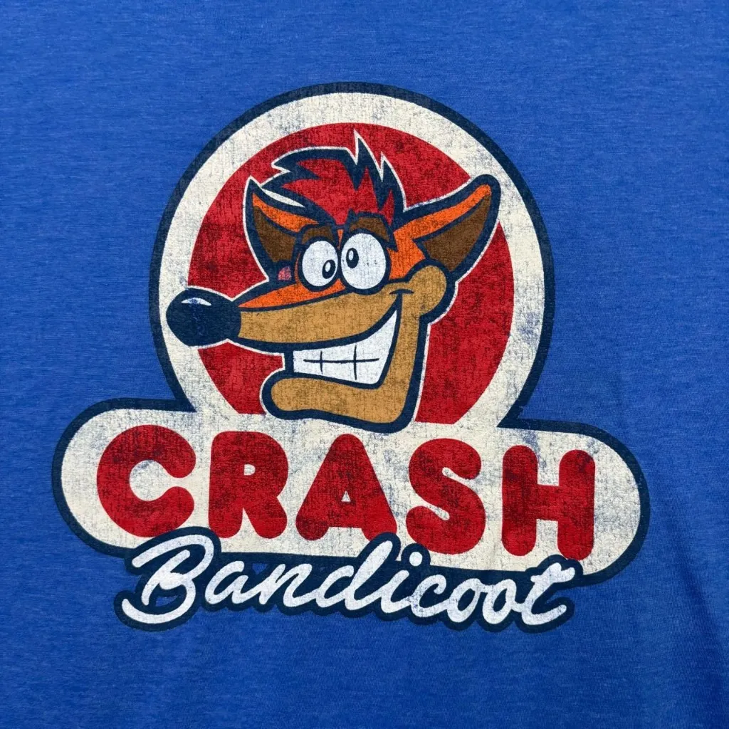 Crash Bandicoot “ Willie the Wombat” Blue Graphic T-Shirt Size XL - Image 2