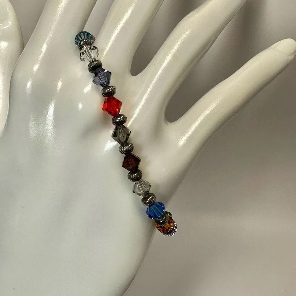 SIC Sterling silver Swarovski Crystal breast cancer awareness bracelet - Image 10