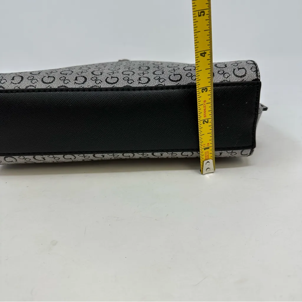 Guess Meera Mini PVC Signature Print‎ Top Handle Bag Black - Image 10