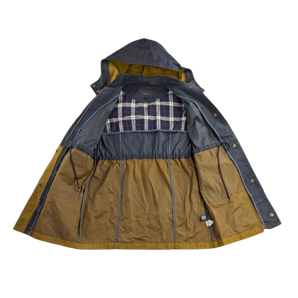 J. Crew Colorblock Barn/Chore Waxed Cotton Field Jacket EUC Size S     F215 - Image 6