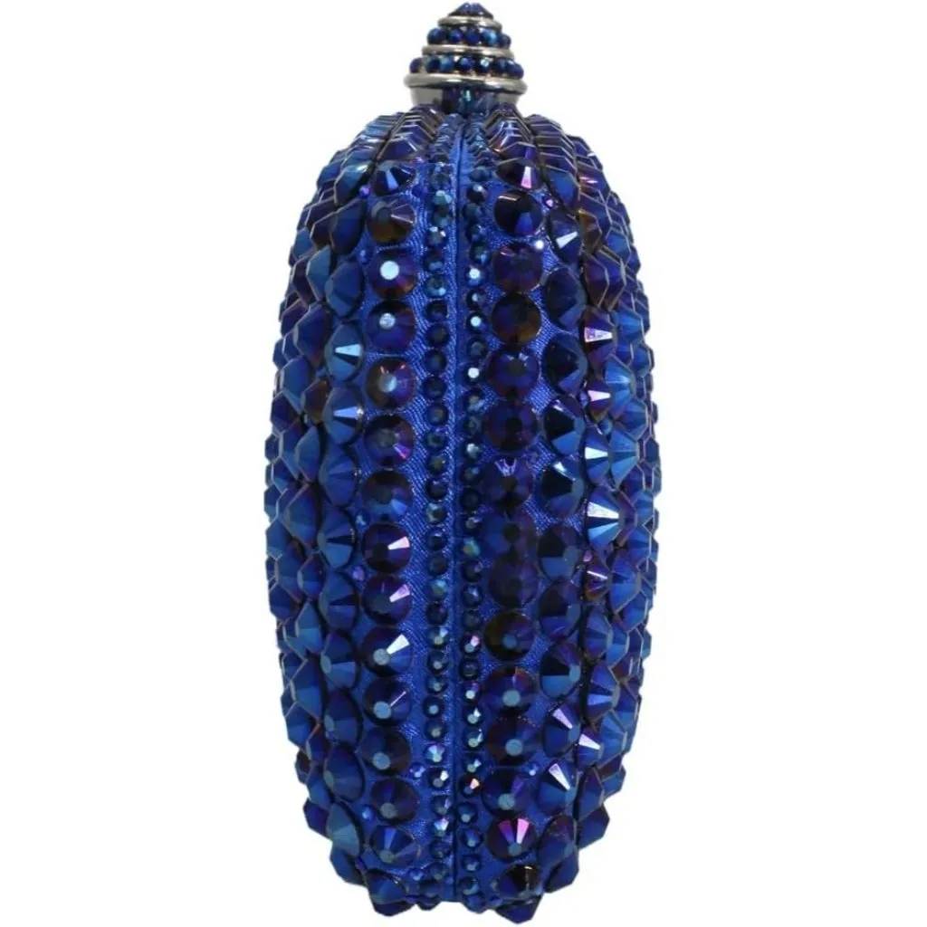 ⚡ Women's Blue Rhinestone Diamond Glitter Shining Evening Crossbody Bag - Image 3