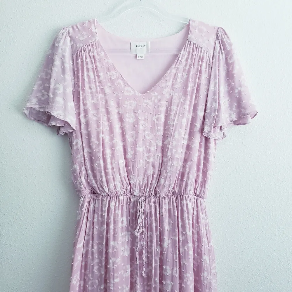 Everly Swiss Dot Cheetah Floral Print V-Neckline Maxi Dress - Image 3