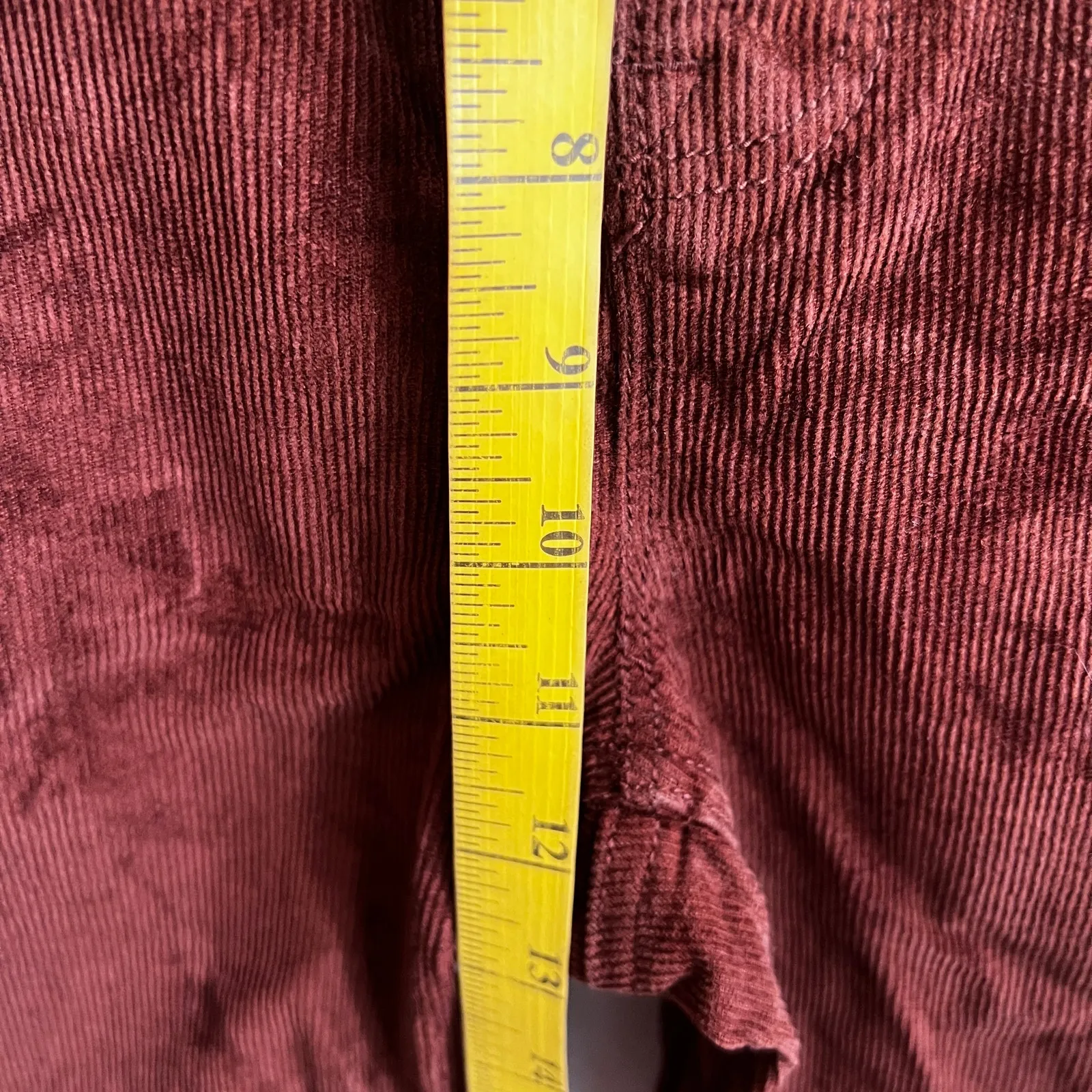 Old Navy Brown Corduroy‎ Pants Womens Size 4 Higher High Rise Flare 70s Retro - Image 5