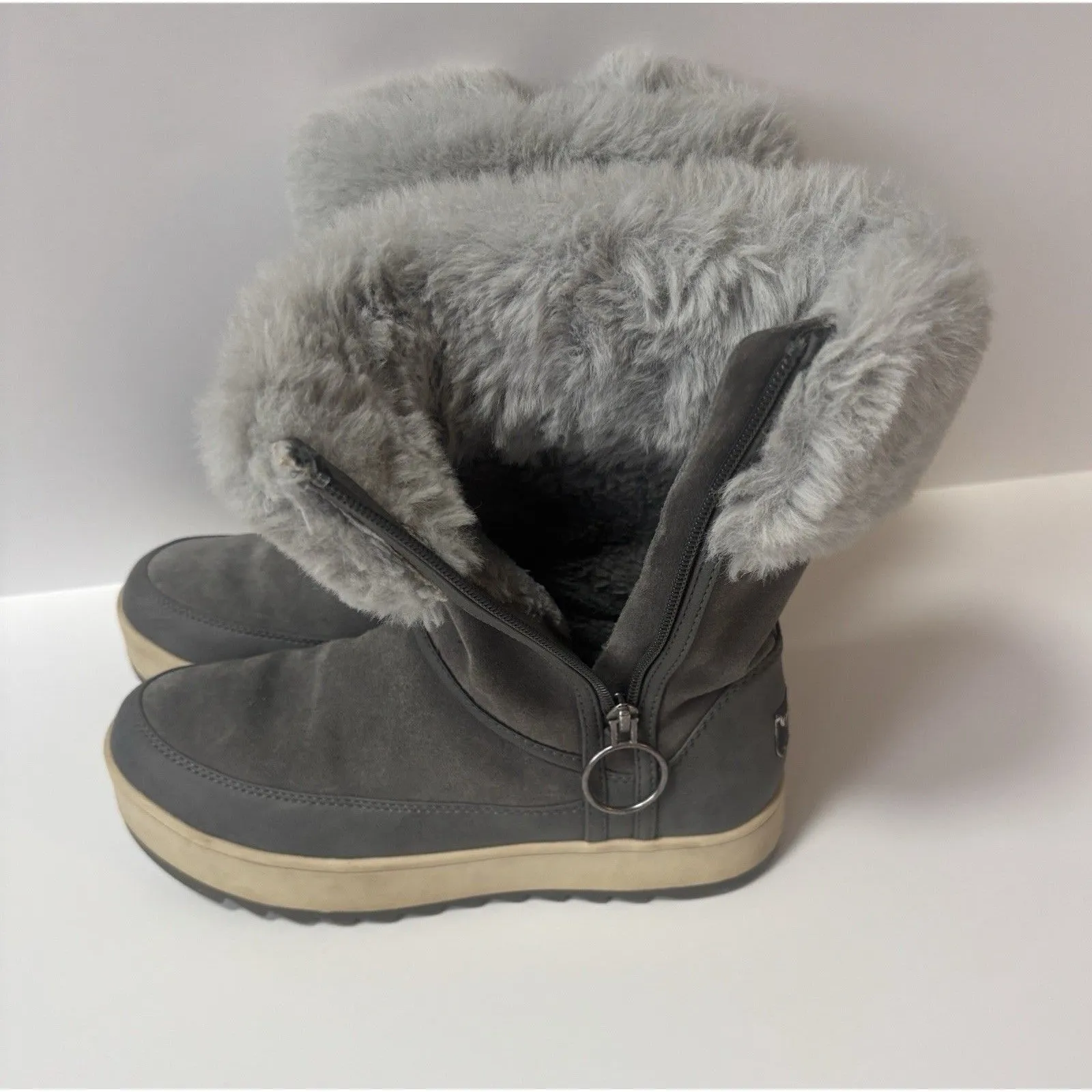 Koolaburra By UGG Boots Women size 6 Gray Winter Side Zip 1105889 - Image 5