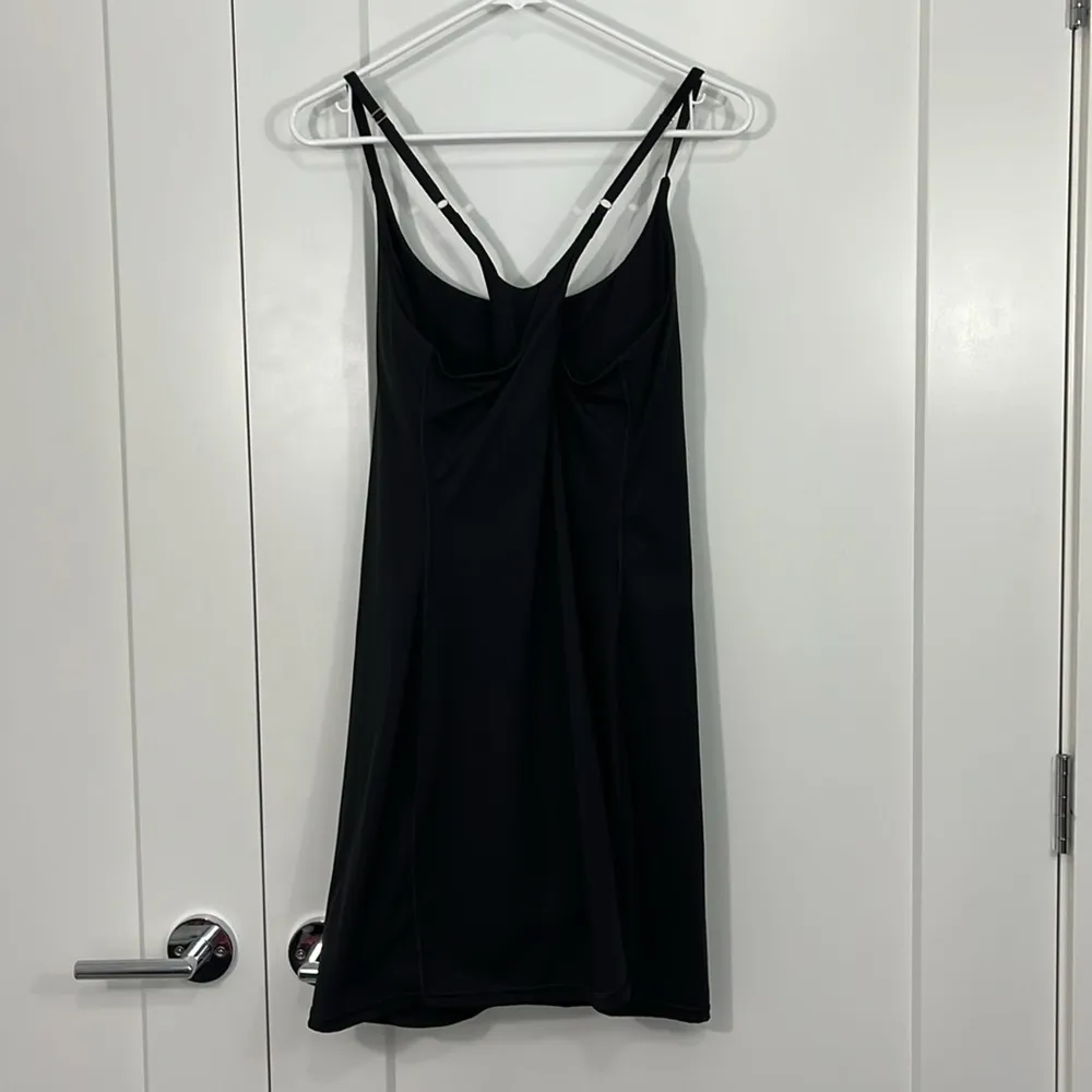 IUGA XL Black Athletic Workout Dress with Built-In Shorts and Bra, Pockets - Image 8