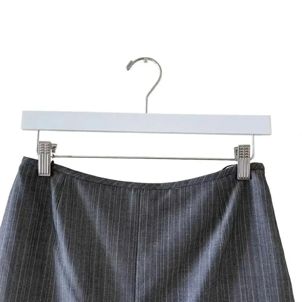 Anne Klein Gray Striped Lined Professional Career Tailored Blazer SZ 2P #1608 - Image 9