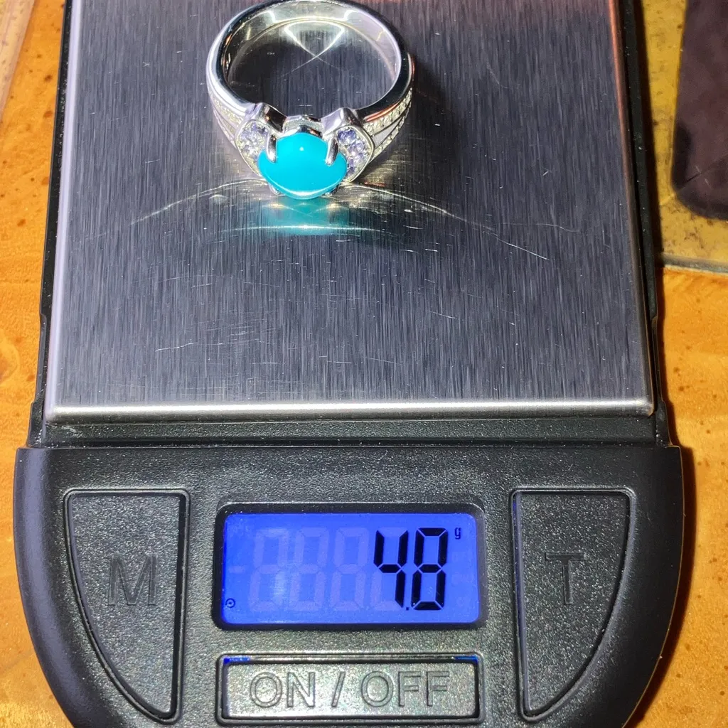 Sleeping Beauty Turquoise Tanzanite Sterling Silver Ring Size 8 Blue - Image 10