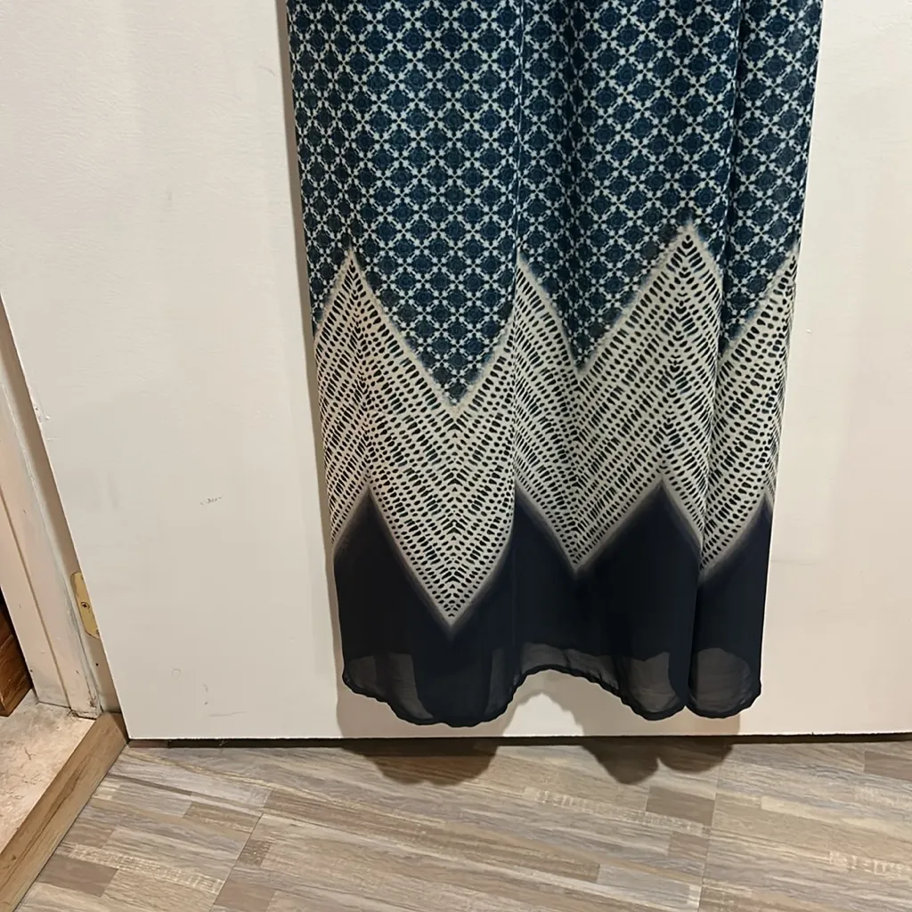 Maurices Blue and White Patterned Maxi Halter Dress - Image 2