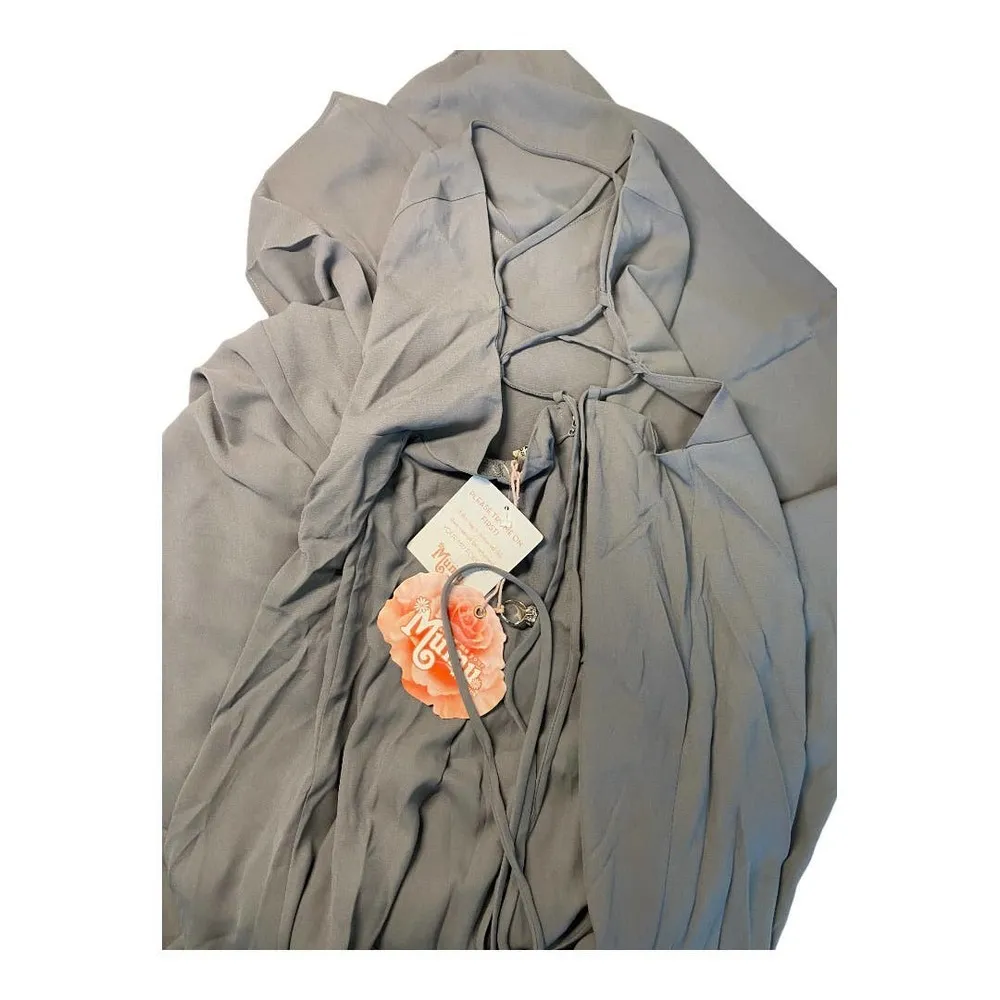 SHOW Me Your Mumu Godshaw Goddess Gown LG Charcoal Bridesmaid Wedding Gala Party - Image 4