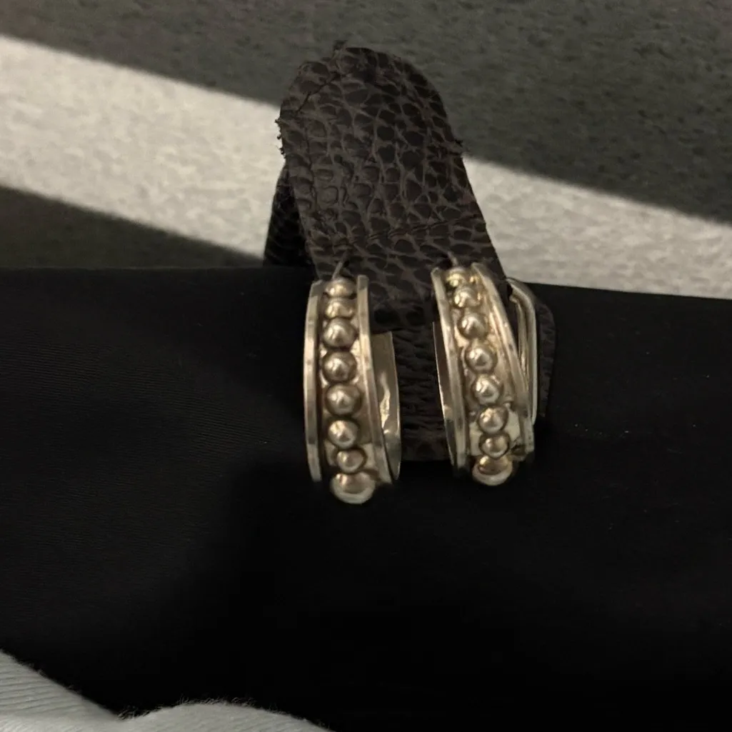 Custom Designed Fine Jewelry in Mexico Sterling Silver Beaded Loop Ear - Image 3