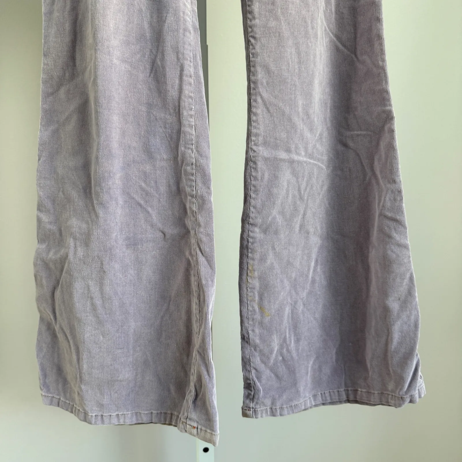 Bella Dahl Womens Corduroy Flare Leg Low Rise‎ Pants sz 28 Purple Boho - Image 3