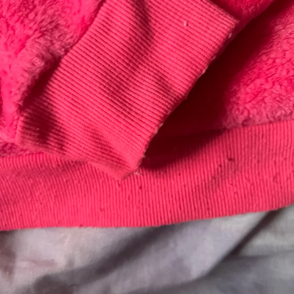 Pink furry crop hoodie xxxl - Image 2