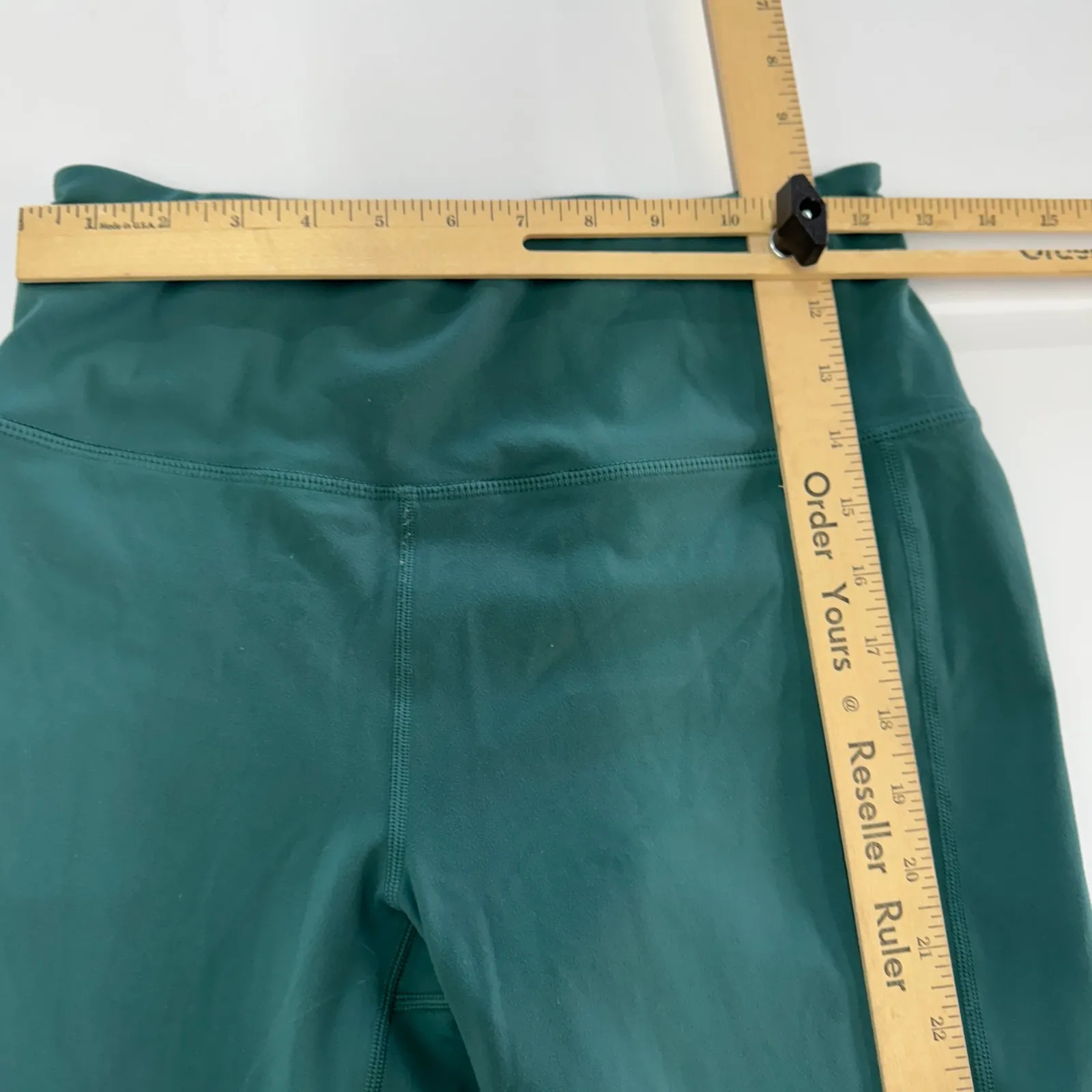 Happily‎ Grey Pants Womens Medium Green Flare Yoga Athletic Stretch - Image 6